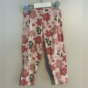 Carter's 24m Pink Floral Ribbed leggings